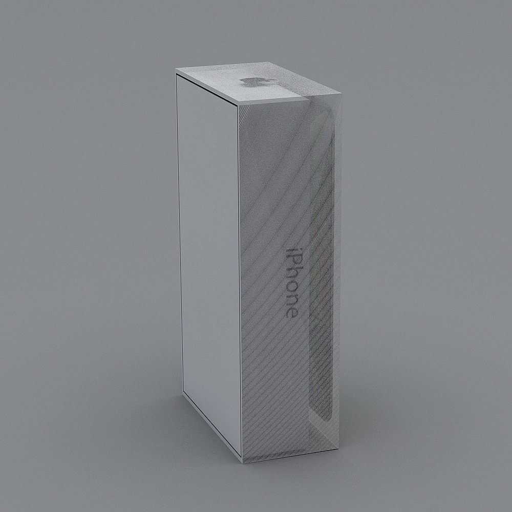 Low Poly iPhone Packaging Box 3D model