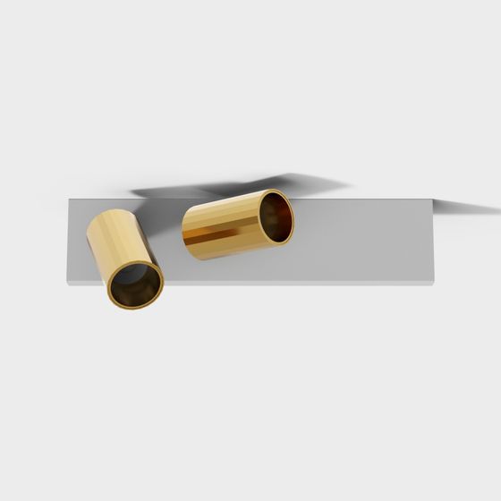 Golden Cylinder 3D model
