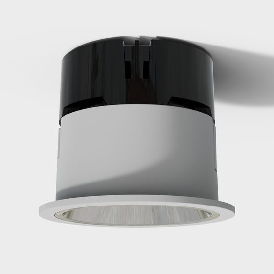 Contemporary Black Downlight 3D Model for Elegant Lighting