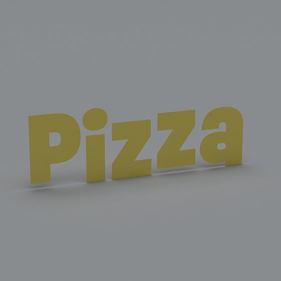Stylish Low-Polygon Pizza 3D model