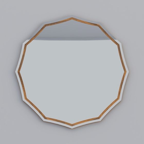 Stylish Octagonal Mirror 3D Model