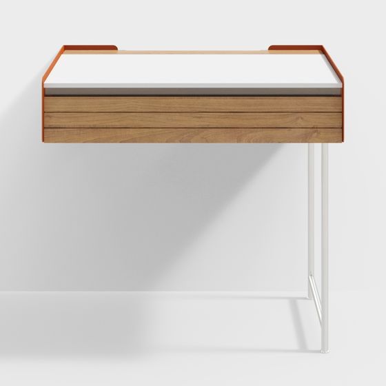 Frisiertisch-verbundene Tischplatte-800mm-oranges Seitenpanel-Kirschbaum Modell