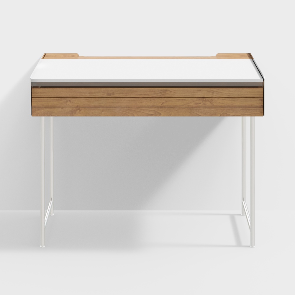 Dressing table-independent countertop-1000mm-stainless steel side panel-cherry wood model