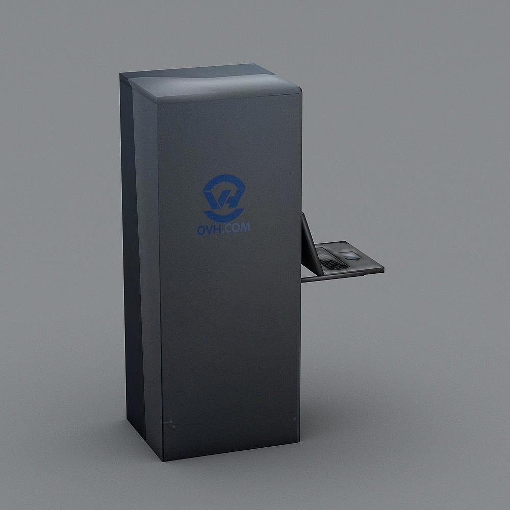 High-Detail Low-Poly Server Rack 3D model