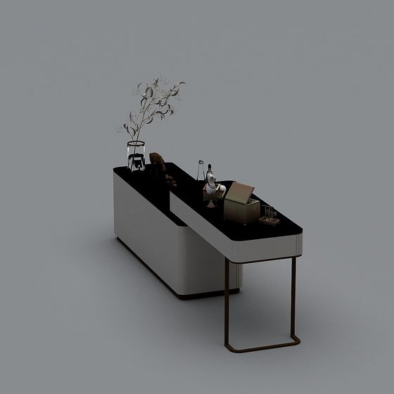 Minimalist Office Desk 3D model