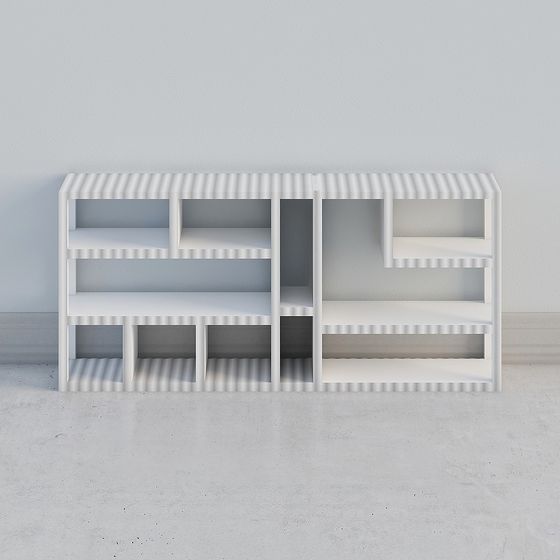 Container Bookshelf 3D model for Minimalist Design