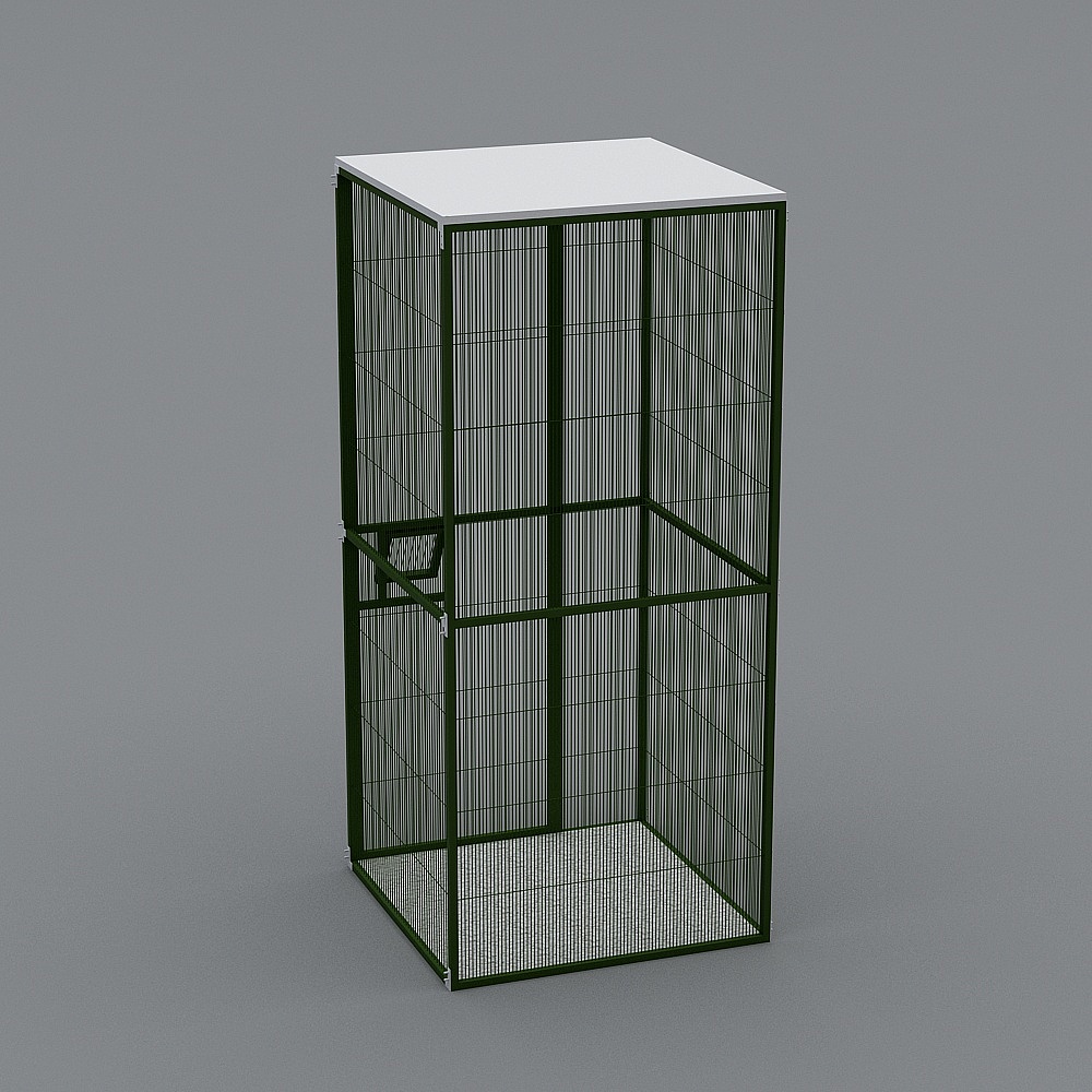 Caged Tower 3D model