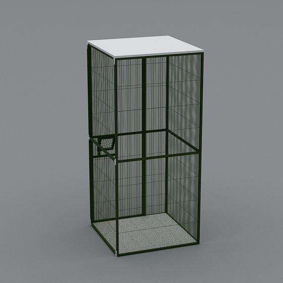 Caged Tower 3D model