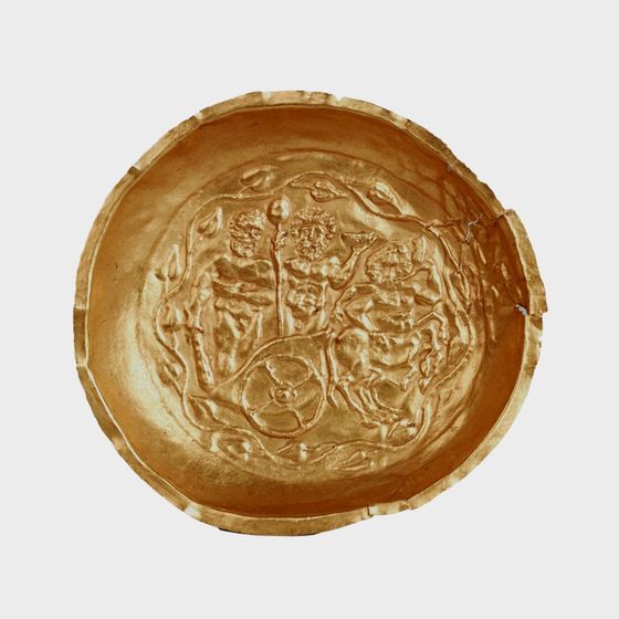 Golden Relief Plate 3D model