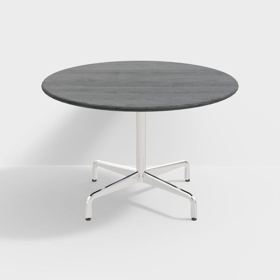 Stylish Low-Poly Round Table 3D model