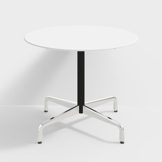 Elegant Low-Poly Round Table 3D model