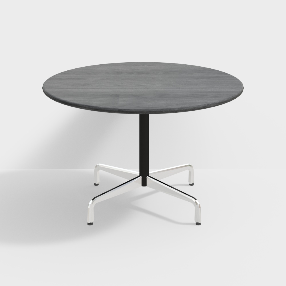 다이닝 테이블-1250-탄소 블랙-컬러 블록 다리