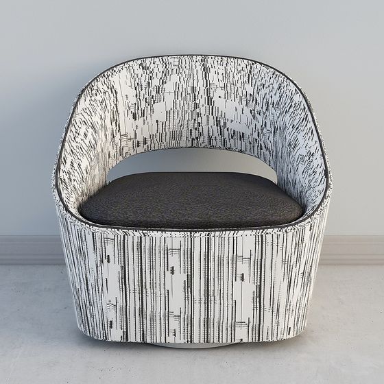 Futuristic Minimalist Lounge Chair 3D model