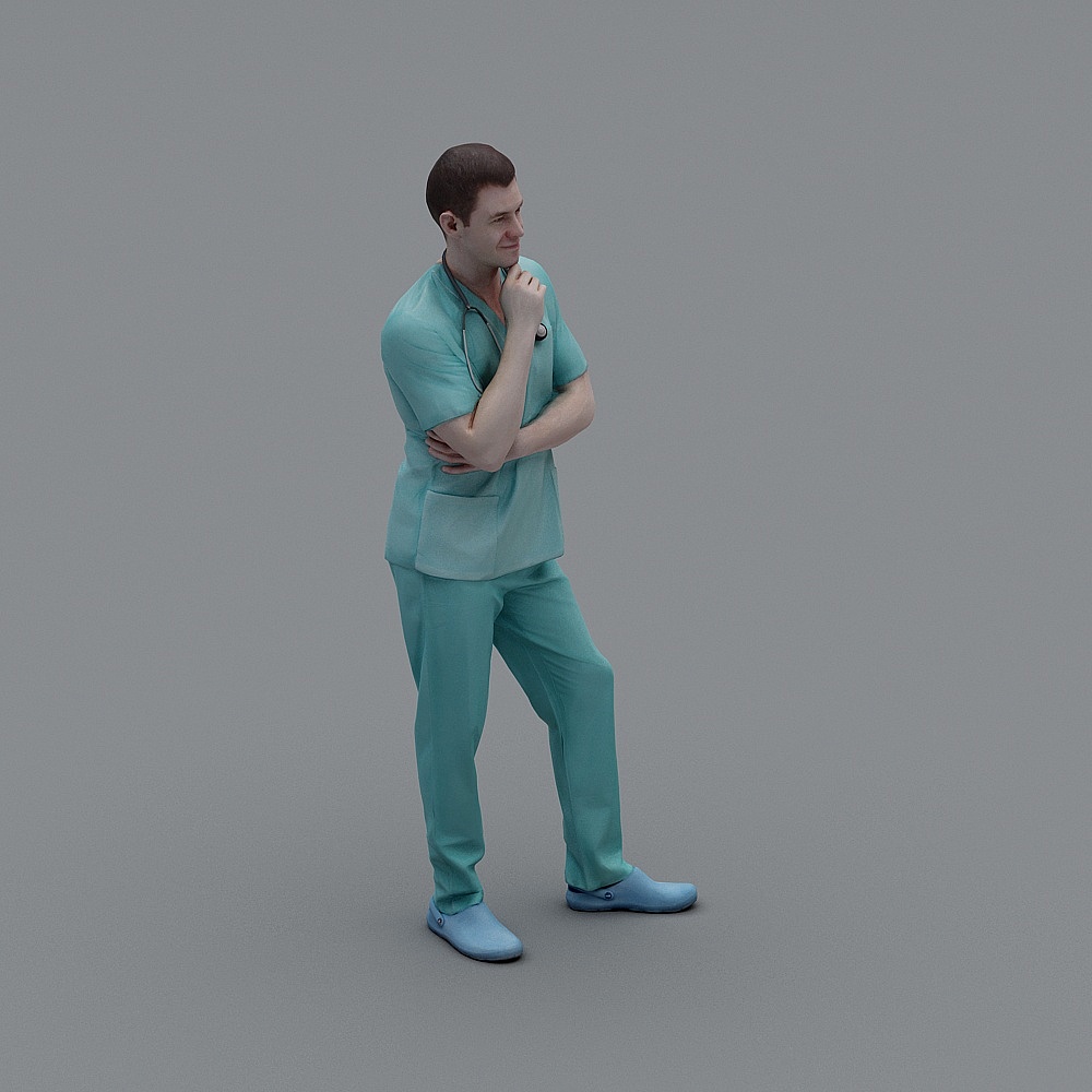Realistic Doctor Character 3D model for Medical Applications