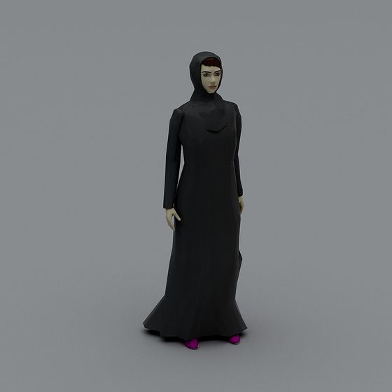 Ghost Witch Low-Poly Character 3D model