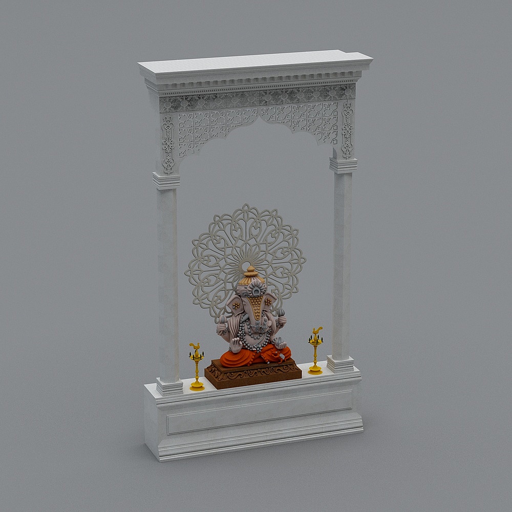 Ganesha Altar Low-Polygon High-Detail 3D model