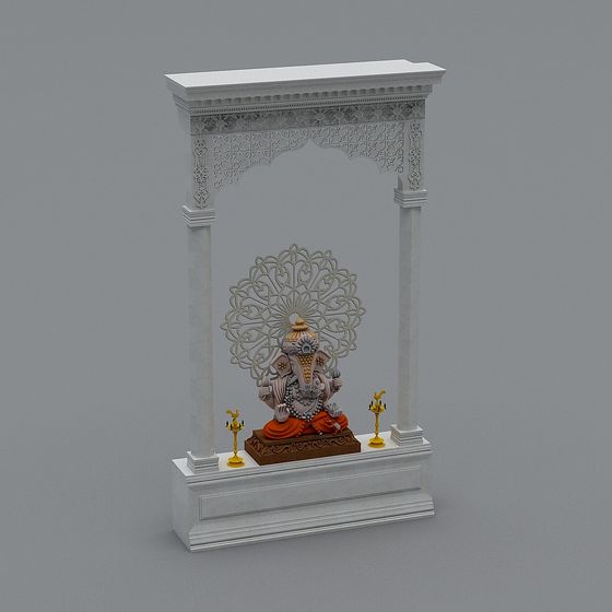 Ganesha Altar Low-Polygon High-Detail 3D model