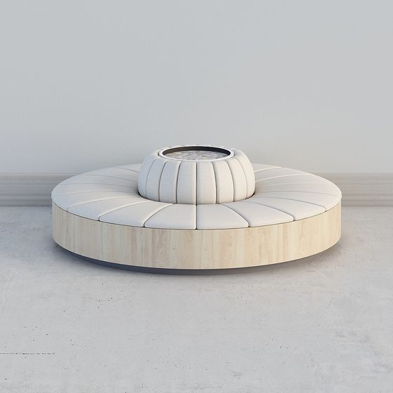 Stylish Round Sofa 3D model for Modern Interiors