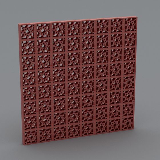 Lattice Panel Low-Poly 3D Model