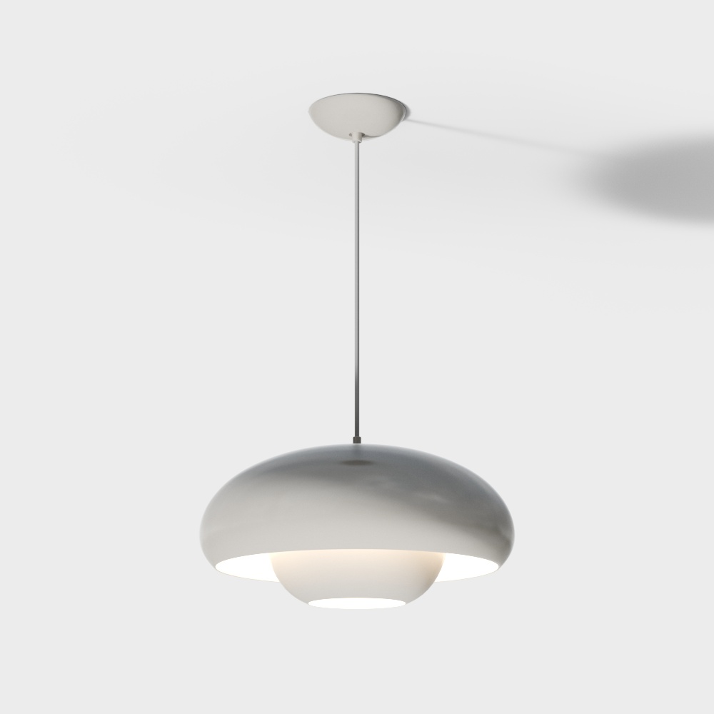 Elegant Low-Polygon Pendant Light 3D model