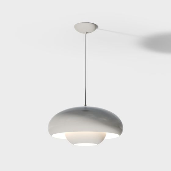 Elegant Low-Polygon Pendant Light 3D model