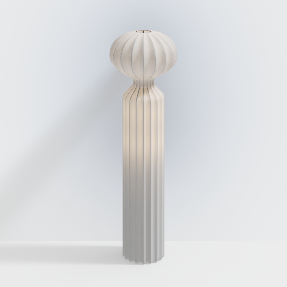 Elegant Column Lamp 3D Model – Marble Minimalist Design