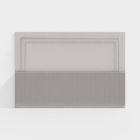 Modern Cream Background Wall 3D Model