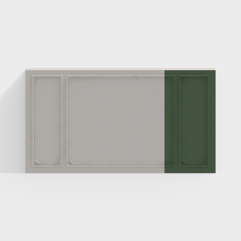 Vintage Panel 3D Model – Retro Style Decor