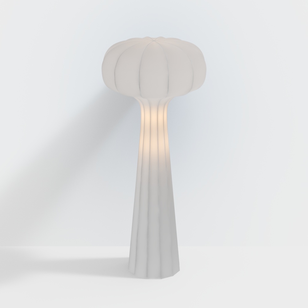 Luminous Tower 3D Model – Minimalist Gray Sculpture