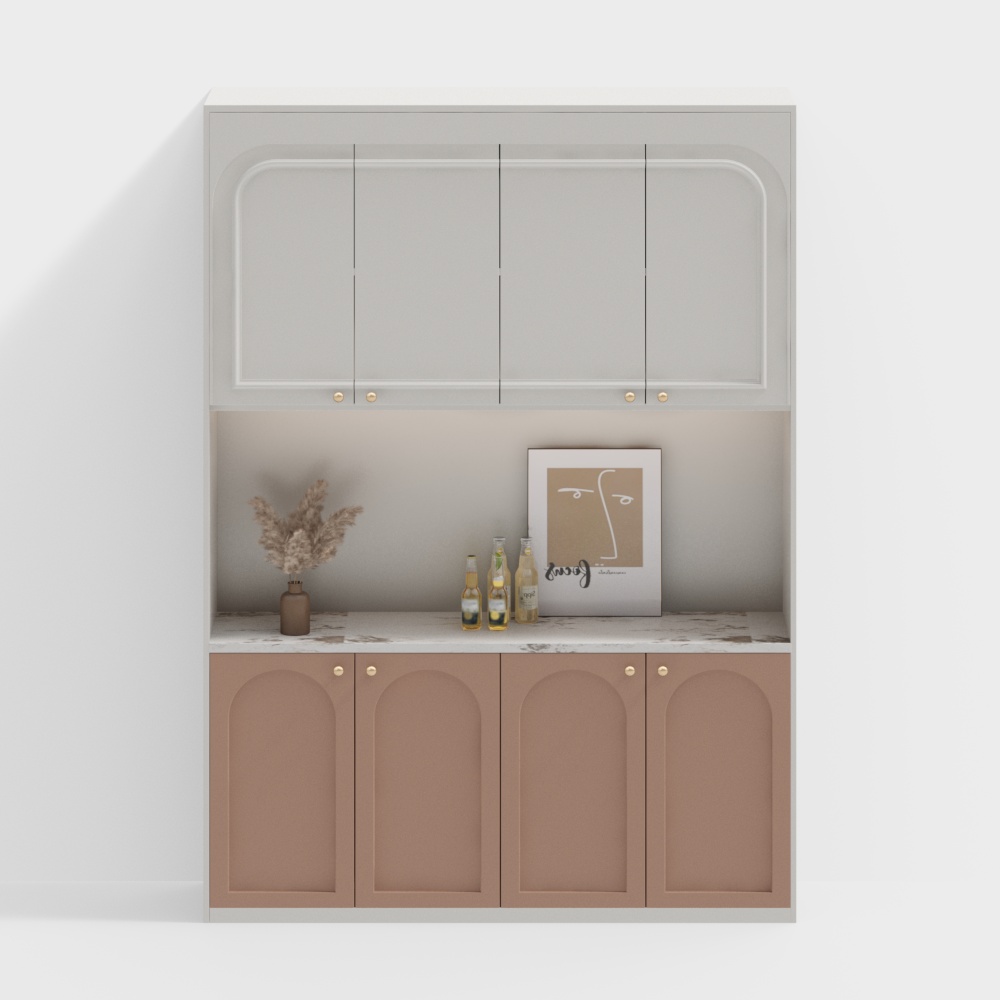 Urban Elegance Cabinet 3D Model – Low Poly Interior Furniture
