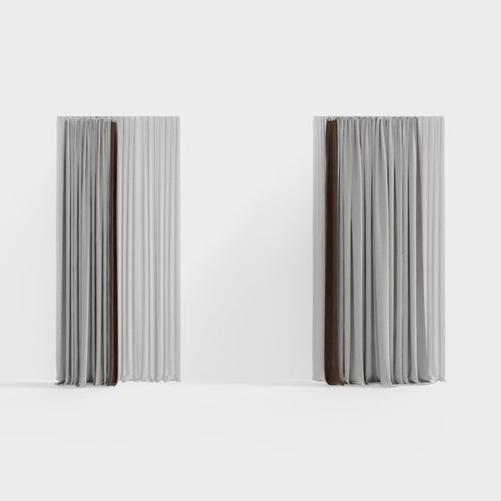 Stylish Curtain Series 3D Model for Contemporary Spaces