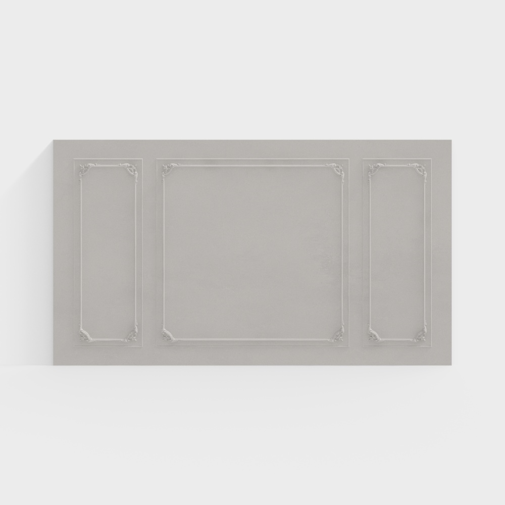 Classic Relief Decorative Panel 3D Model – Traditional Design