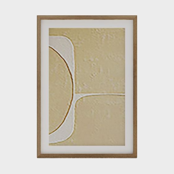 Modern Cream Style Hanging Painting 3D Model
