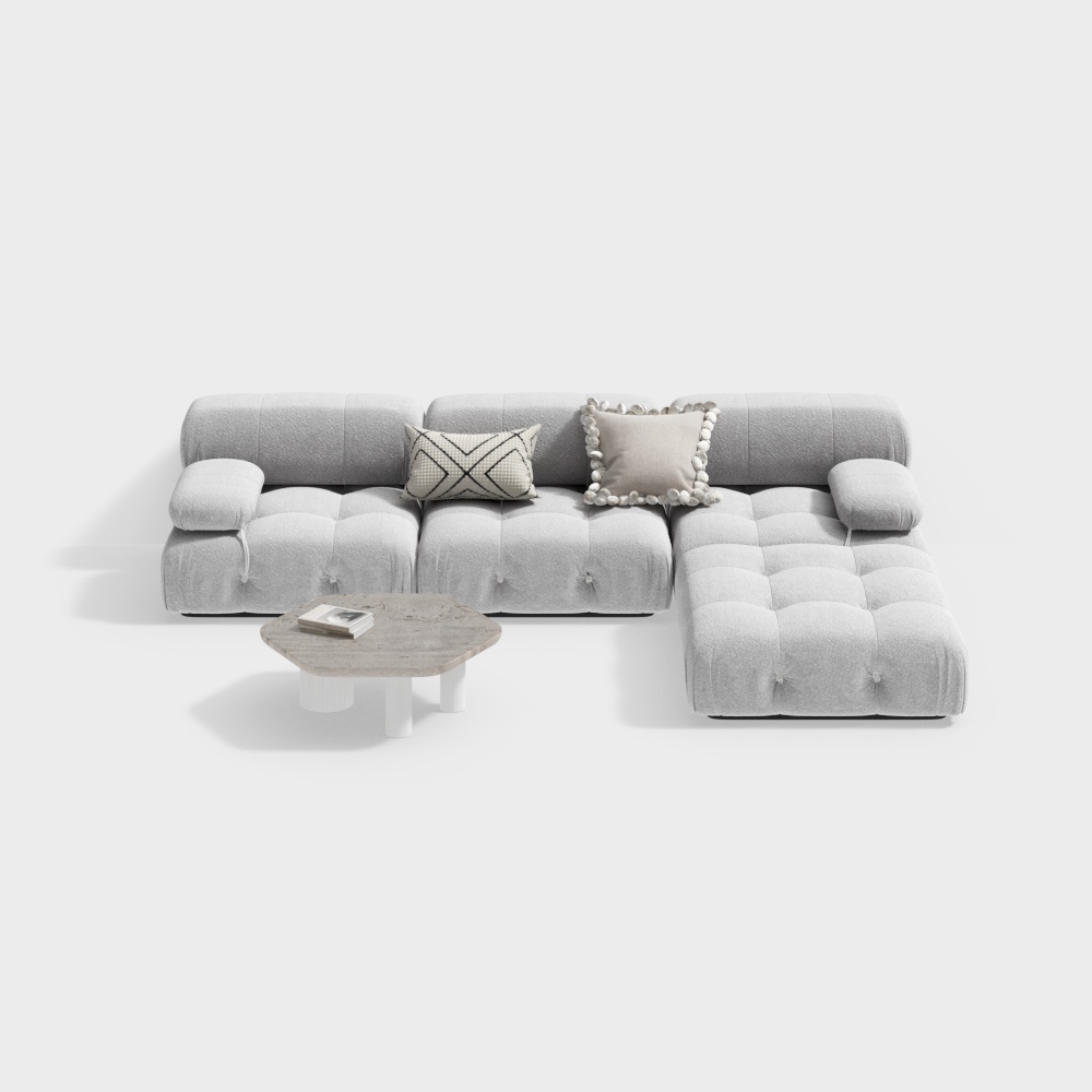 Canapé modulaire de style crème moderne