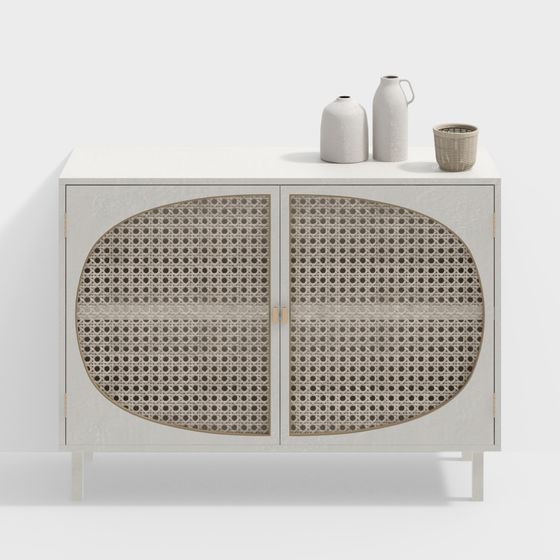 모던한 크림 스타일 찬장