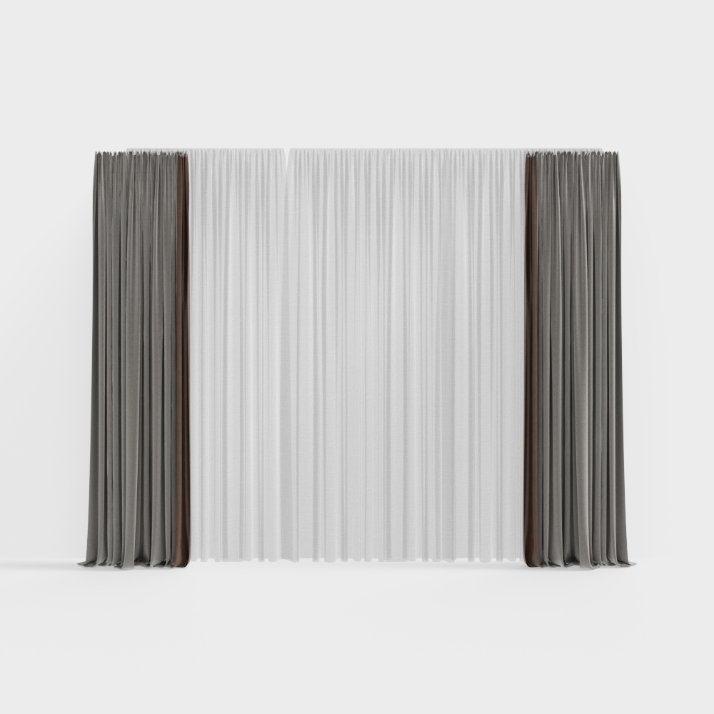 Moderne Creme Windvorhänge