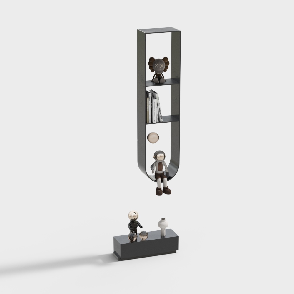 Modern decorative shelf bookshelf shelf