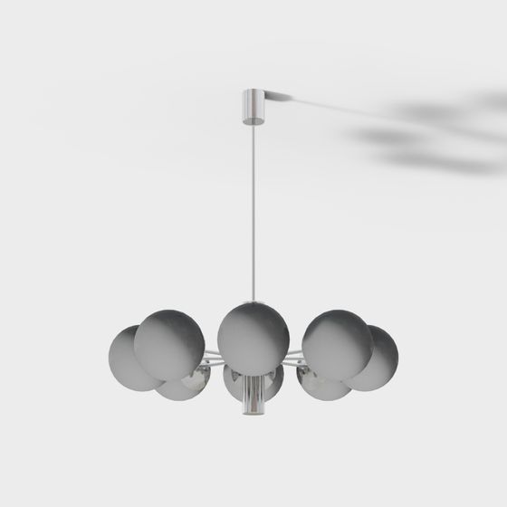 Futuristic Minimalist Pendant Light 3D model