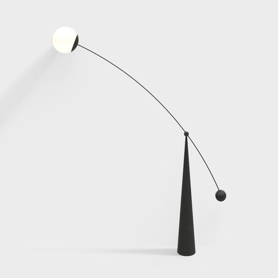 Cream Floor Lamp 3D Model for Elegant Interiors