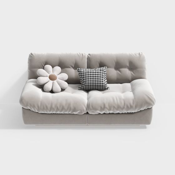 Urban Comfort Low-Poly Sofa 3D model