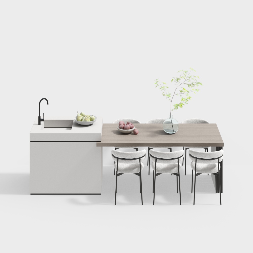 Urban Kitchen Dining Table 3D model