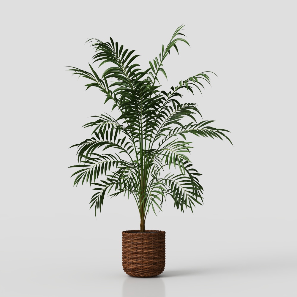 Low-Poly Indoor Plant 3D Model – Minimalist Green Foliage