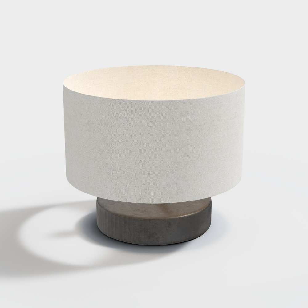 Modern Column Side Table 3D Model – Low-Poly Industrial Style