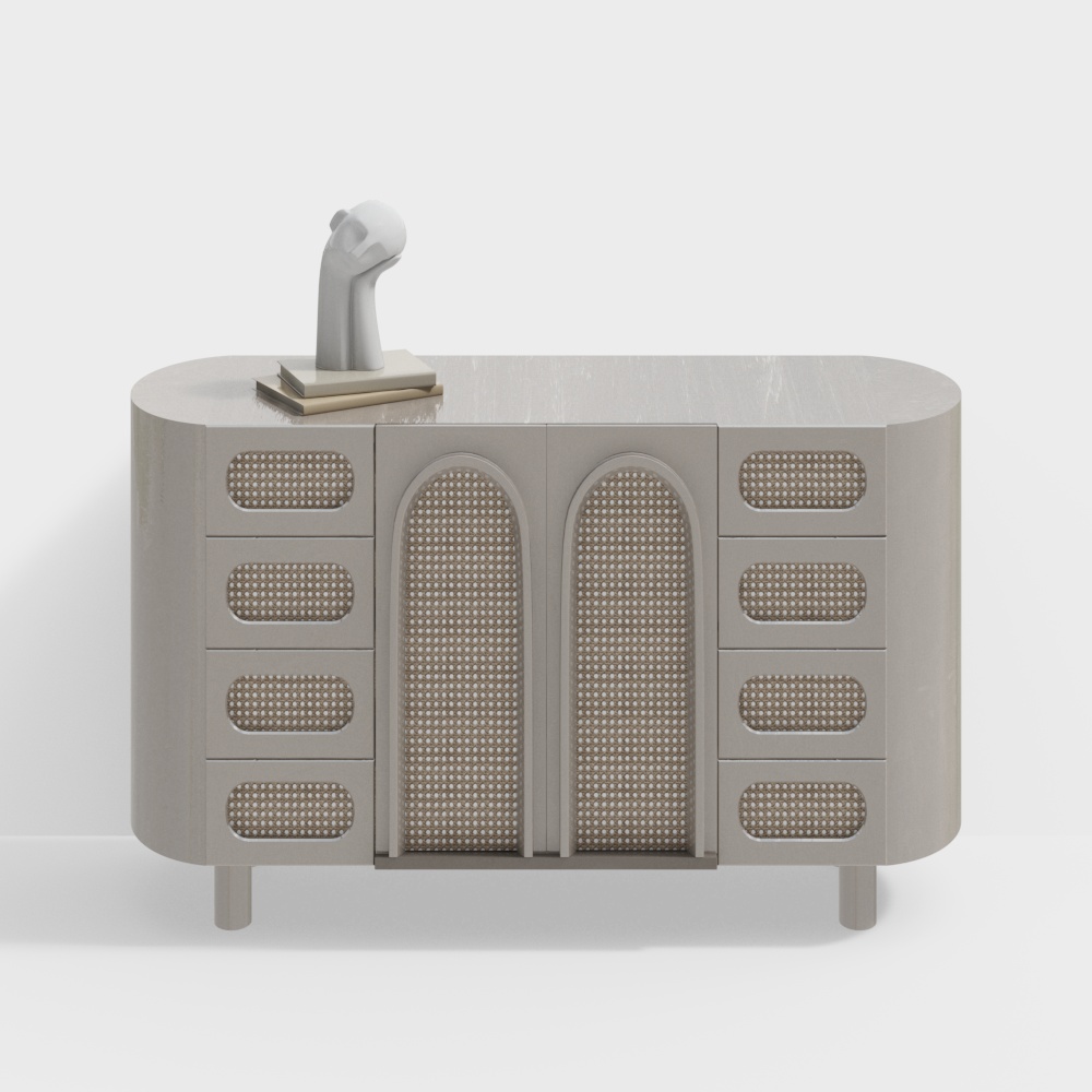 Wabi-sabi wind entrance cabinet