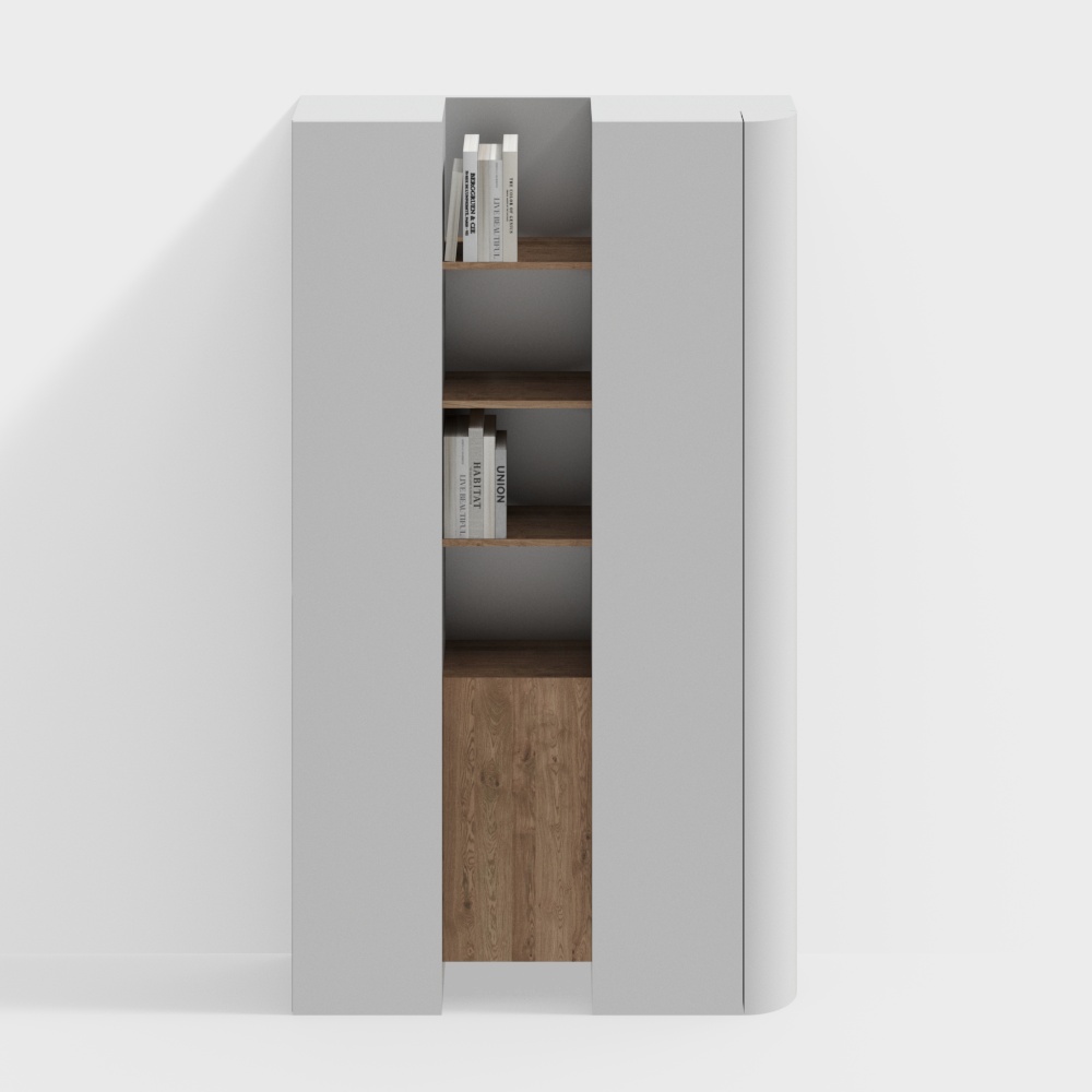 Книжный шкаф в стиле ваби-саби