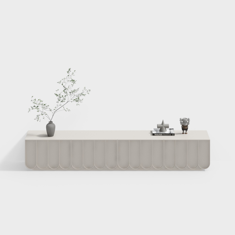 Armario de TV de estilo Wabi-sabi