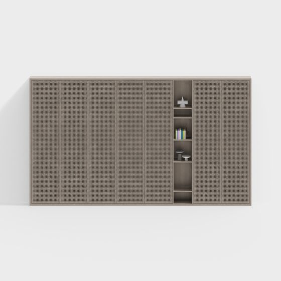 Grid Bookshelf 3D Model
