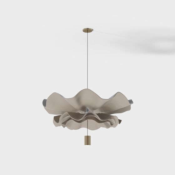 Captivating Flower-Inspired Chandelier 3D Model