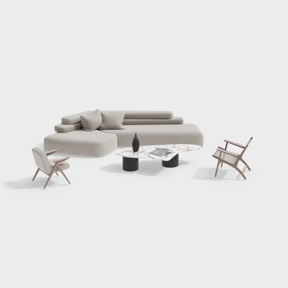 Urban Living Room Set 3D model