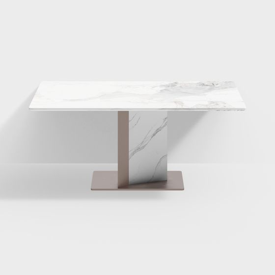 Elegant Marble Dining Table 3D model